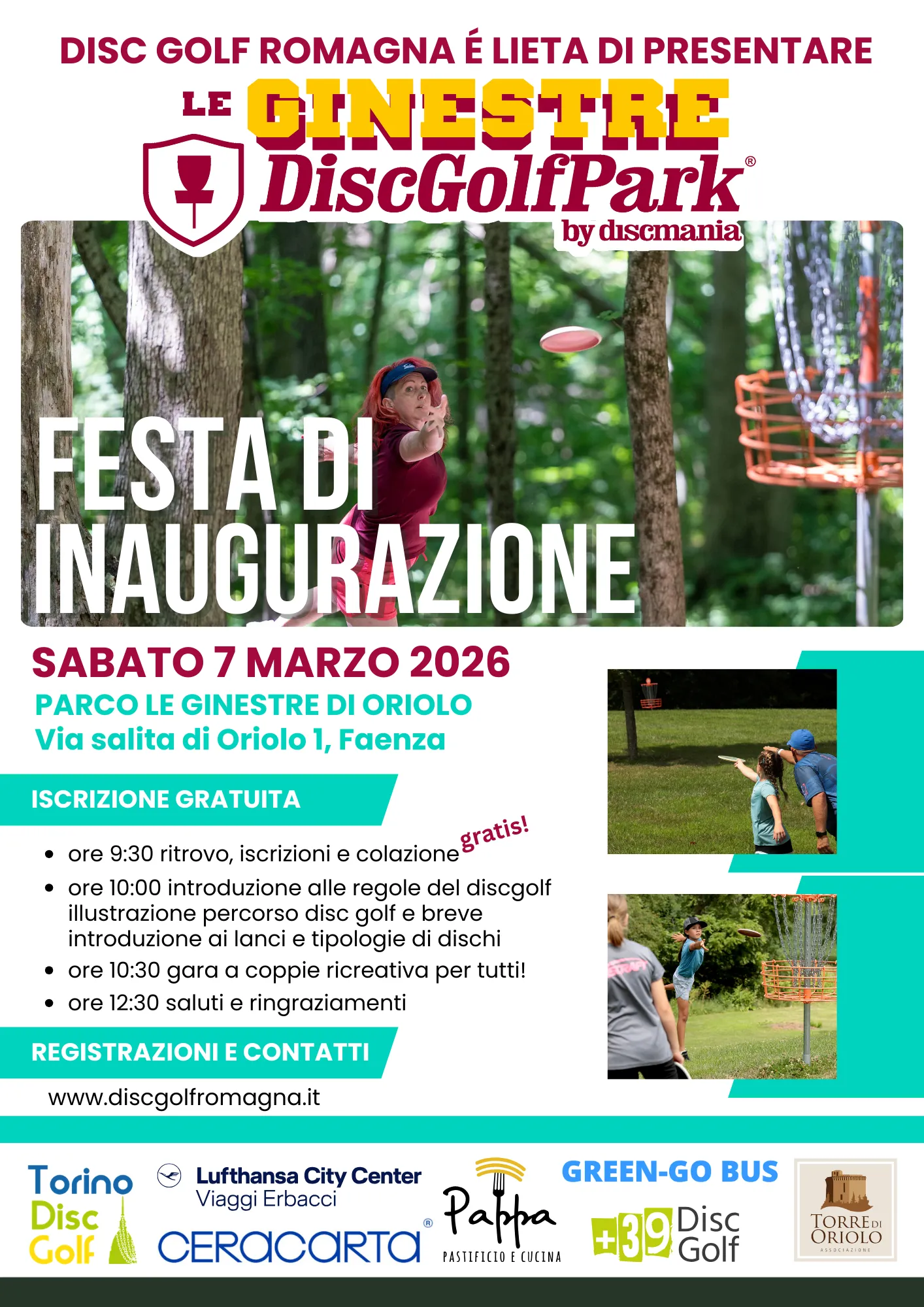 locandina inaugurazione disc golf park
